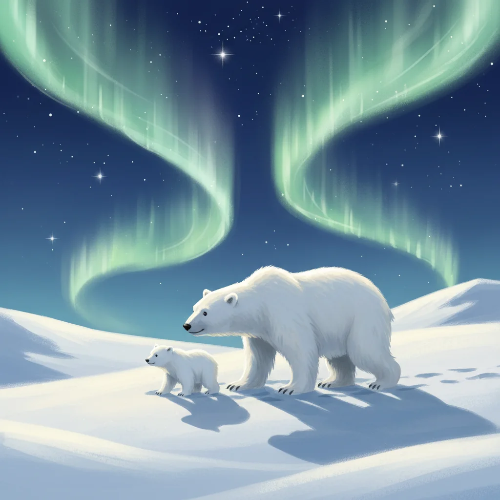 Isbjørneungen på Svalbard